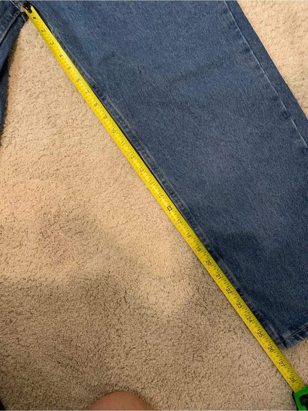 Wrangler Authentic Men's 40x28 Regular Fit Blue Denim Jeans